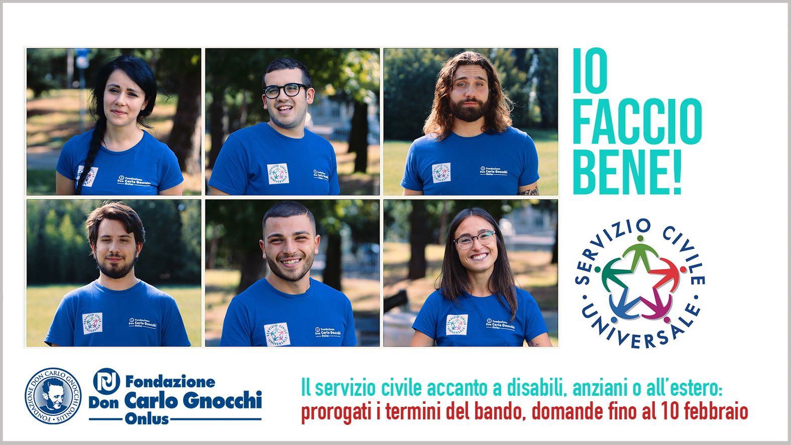 Io faccio bene: il servizio civile in Fondazione accanto a disabili, anziani o all'estero