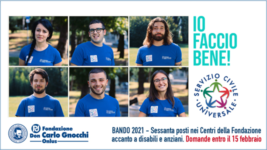 Il servizio civile in Fondazione Don Gnocchi