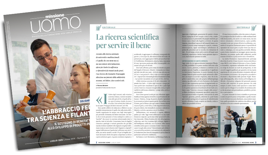 L'abbraccio scienza-filantropia nel nuovo numero della rivista