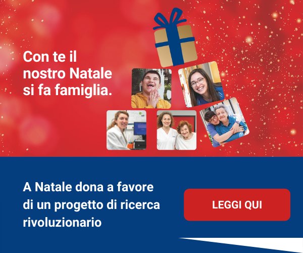 Un albero di Natale composto dai visi degli operatori, medici e pazienti della fondazione don gnocchi