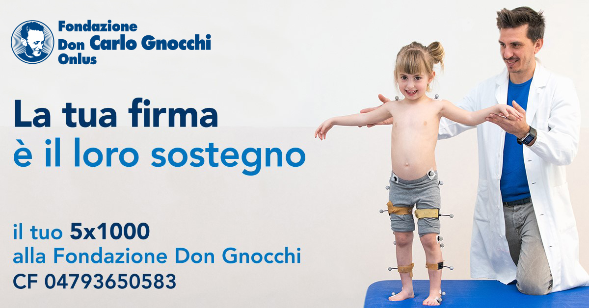 Sostieni la Fondazione Don Gnocchi con il tuo cinque per mille