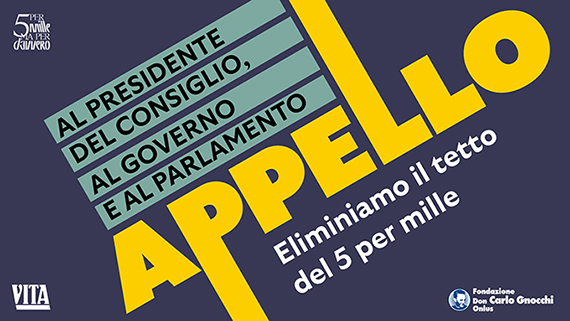 Appello: eliminiamo il tetto del 5 per mille