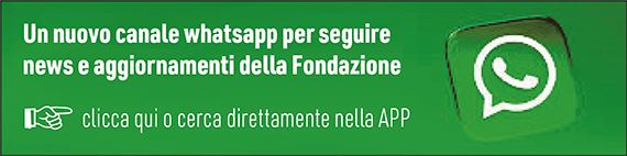Un nuovo canale whatsapp per seguire la Fondazione